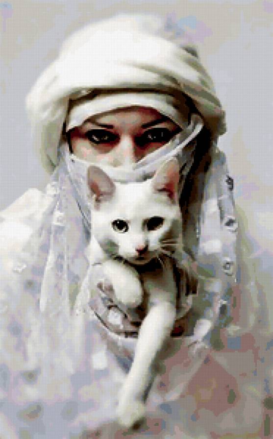 Восток - девушки, кот - предпросмотр