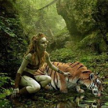 Схема вышивки «охотница»