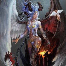 Схема вышивки «ангели деман»