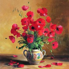 Схема вышивки «маки»