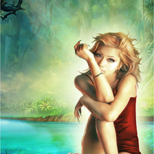 Схема вышивки «Девушка»