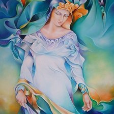 Схема вышивки «девушка»