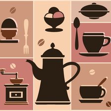 Схема вышивки «Кофе»