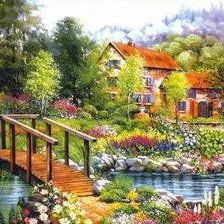 Схема вышивки «дом-сказка»