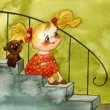 Схема вышивки «ожидание мамы»