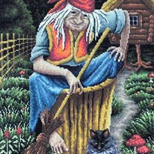 Схема вышивки «Баба Яга»