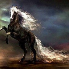 Схема вышивки «Белогривый конь»