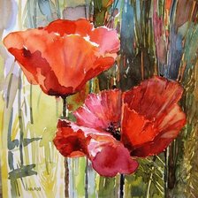 Схема вышивки «маки 3»