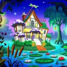 Схема вышивки «сказочный домик»