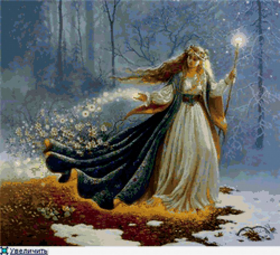 весна идет - весна, девушка, цветы - предпросмотр