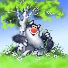 Схема вышивки «кот7»