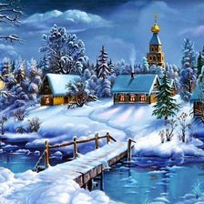 Схема вышивки «зима»