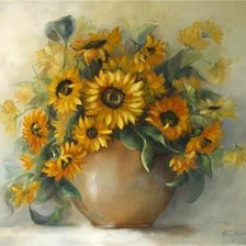 Схема вышивки «подсолнухи»