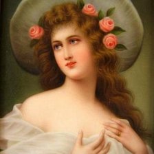 Схема вышивки «Дама»