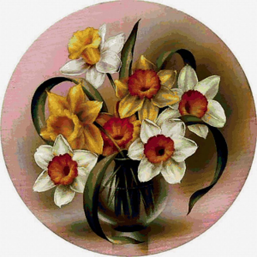 Цветочный мотив - подушка, цветы - предпросмотр