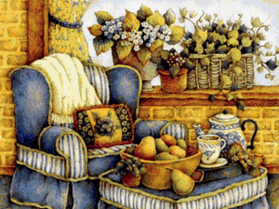 цветы на окне - картинка - предпросмотр