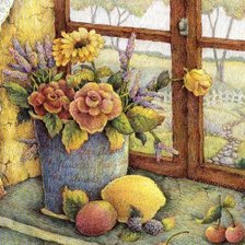 Схема вышивки «окно»