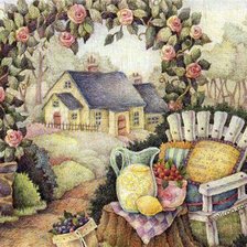 Схема вышивки «дворик»