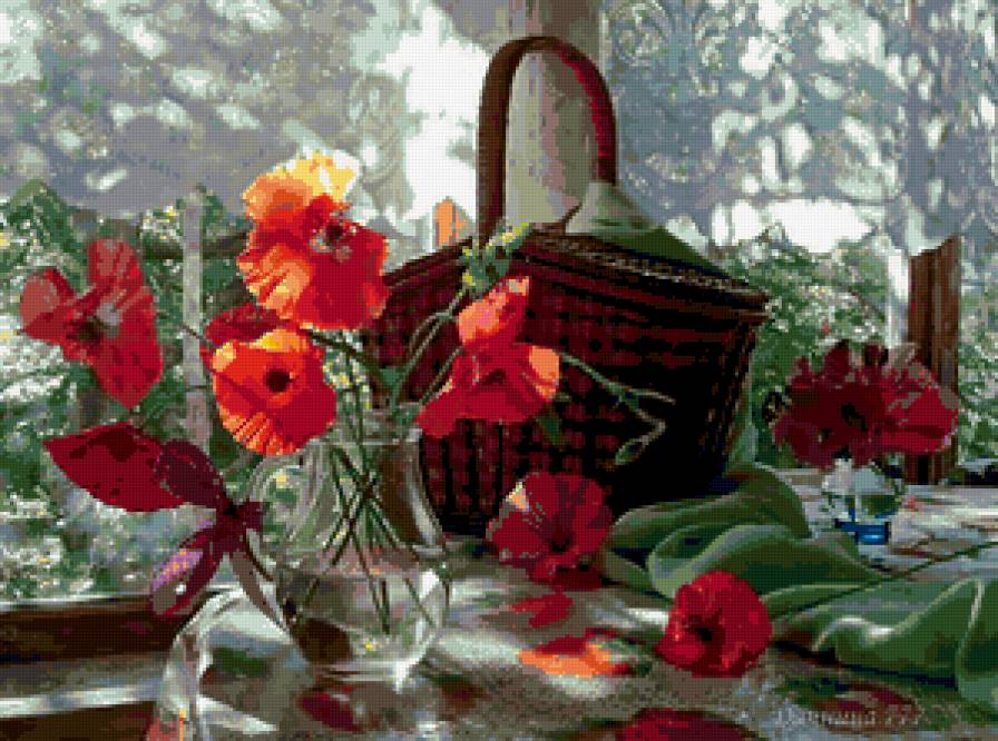 маки - натюрморт, цветы, букет, маки - предпросмотр