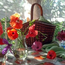 Схема вышивки «маки»