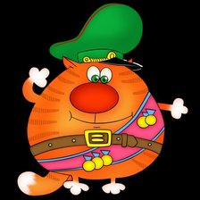 Схема вышивки «котяра»