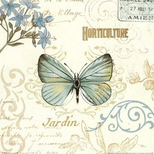 Схема вышивки «голубая бабочка»