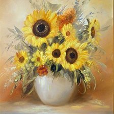 Схема вышивки «подсолнухи»