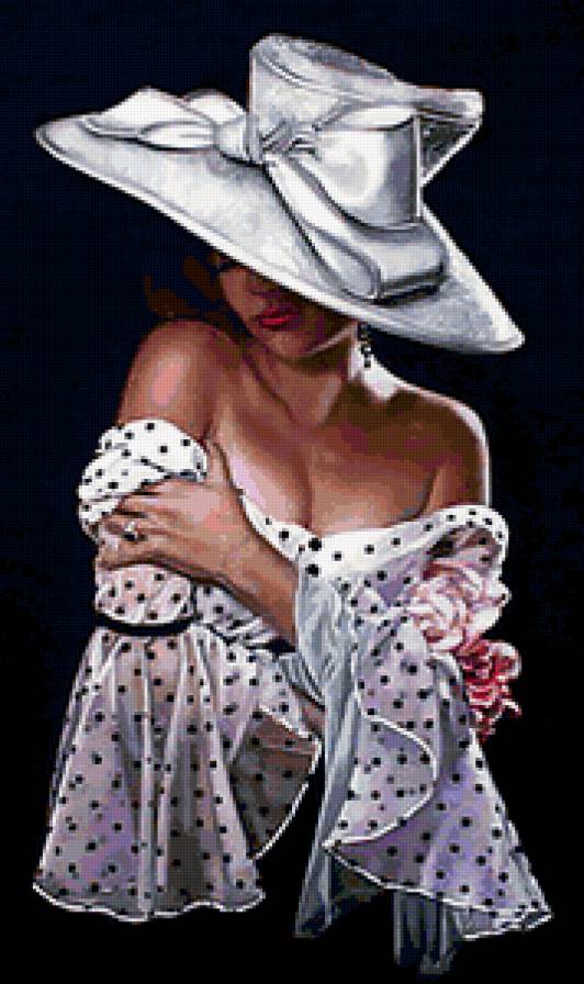 Таинственная незнакомка - незнакомка, девушка, шляпка - предпросмотр