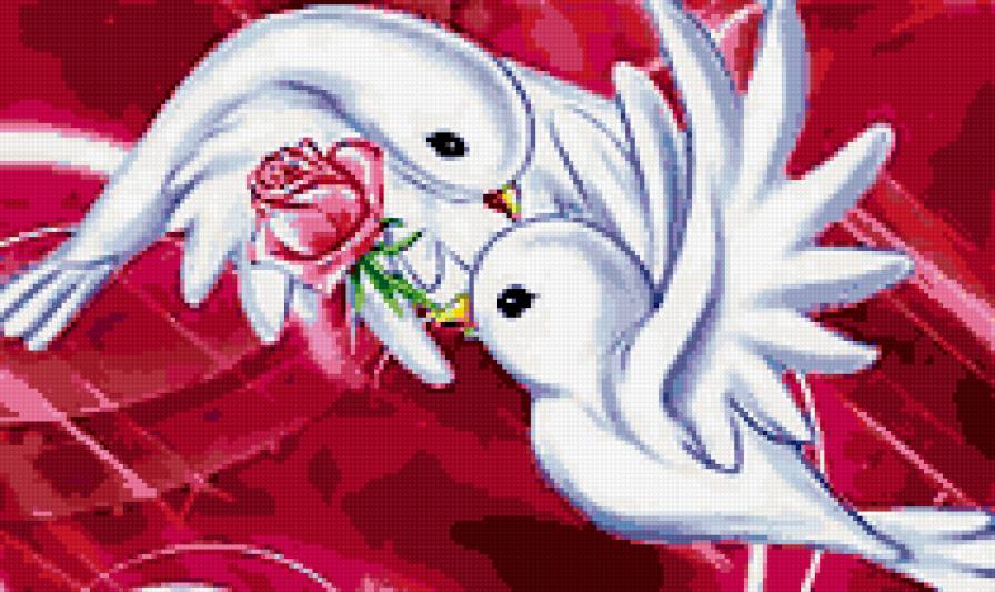 Голубки - голубки, птицы - предпросмотр