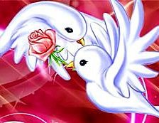 Схема вышивки «Голубки»