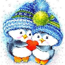 Схема вышивки «Пингвинчики»