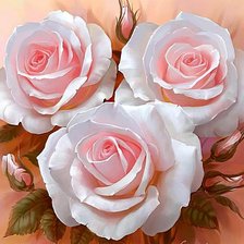 Схема вышивки «Три розы»