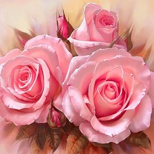 Схема вышивки «Три розы»