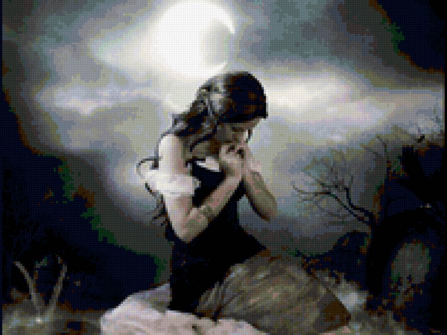 Грусть - девушка, грусть, ночь - предпросмотр