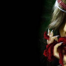 Схема вышивки «Девушка.»