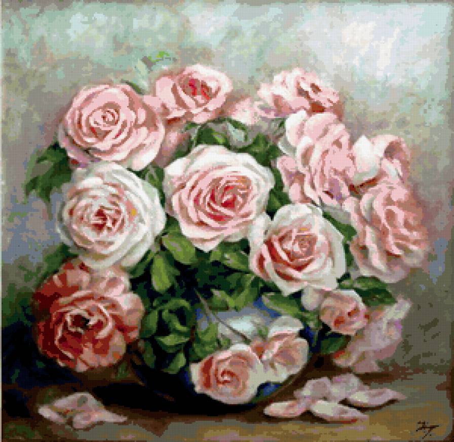 букет роз - ваза, букет, розы - предпросмотр