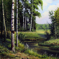 Схема вышивки «пейзаж»