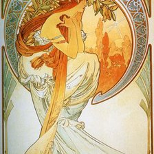 Схема вышивки «Альфонс Муха Поэзия 1898»