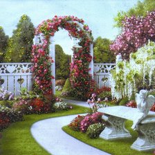 Схема вышивки «сад»