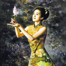 Схема вышивки «японка»