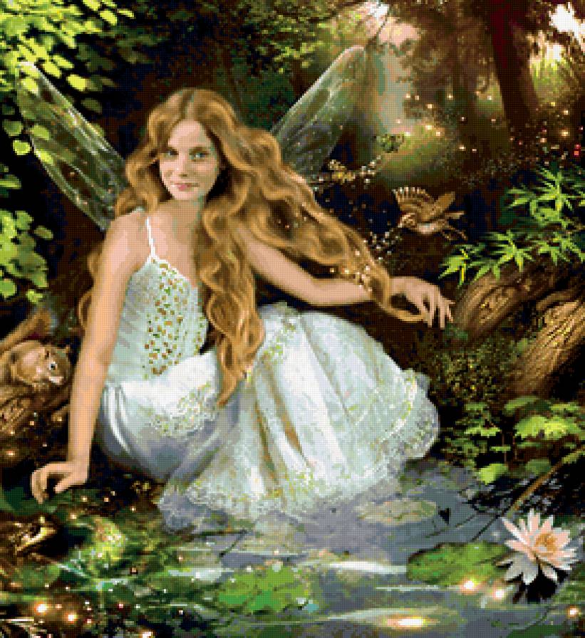 эльф - калибри, лес, эльф - предпросмотр