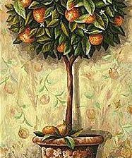 Схема вышивки «Апельсиновое дерево»