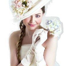 Схема вышивки «Дама в шляпке»