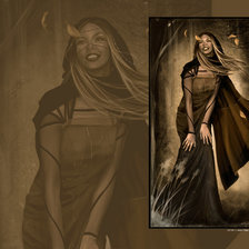 Схема вышивки «Девушка»