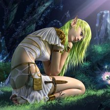 Схема вышивки «Девочка с цветком»