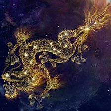 Схема вышивки «Дракон на небе»