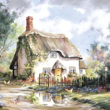 Схема вышивки «Сельский домик»