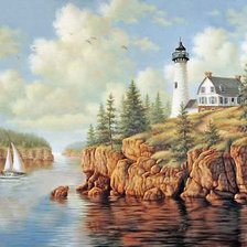 Схема вышивки «пейзаж»