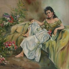 Схема вышивки «девушка»