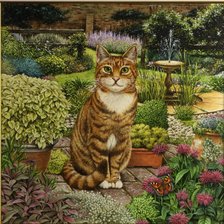 Схема вышивки «кот»